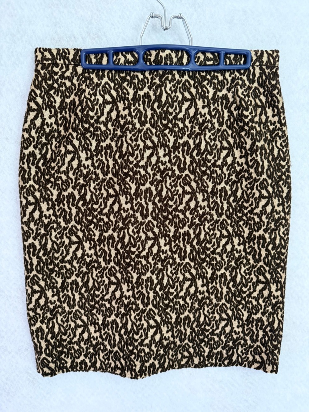 Valentino Roma Wool Silk Mohair Vintage Animal Print‎ Pencil Skirt SZ 10 Italy - Picture 5 of 14
